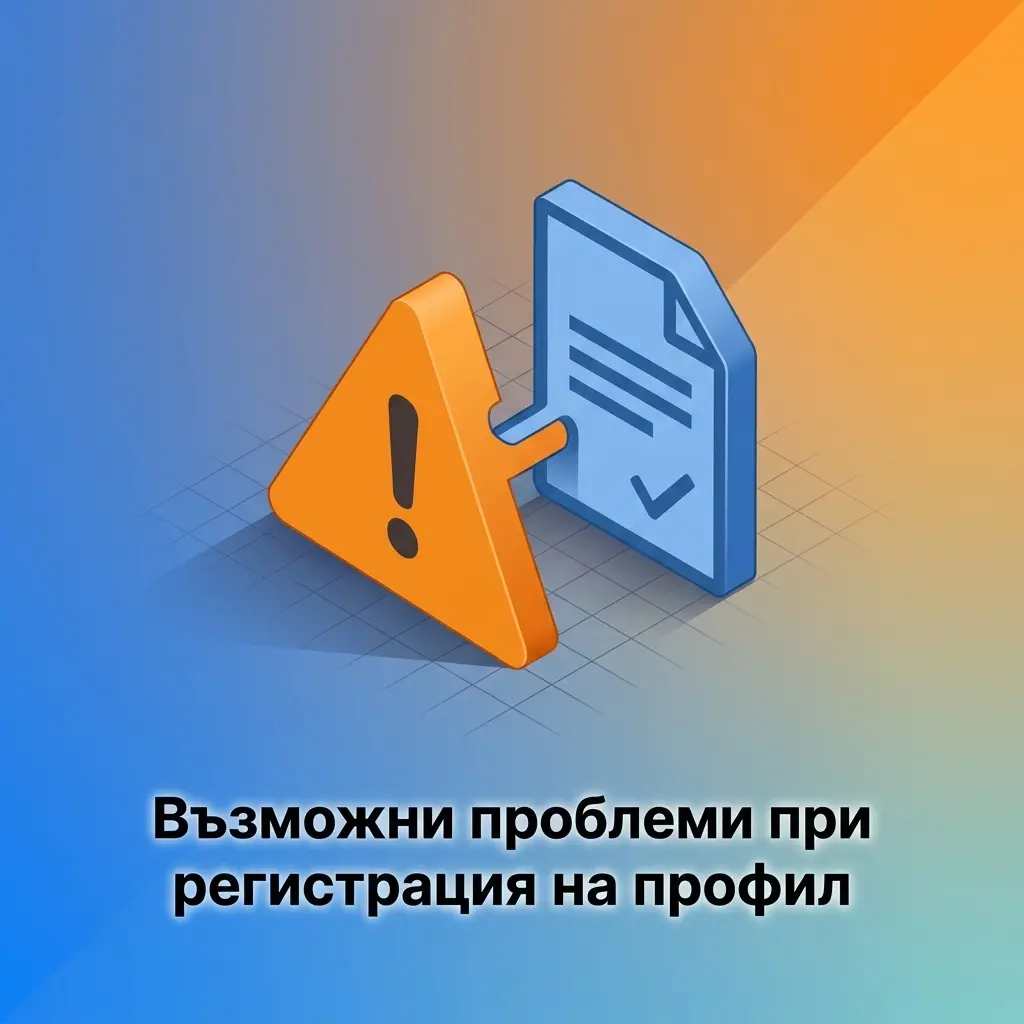 Екран с проблеми при регистрация: имейл код, използван телефон, документ и адрес за проверка