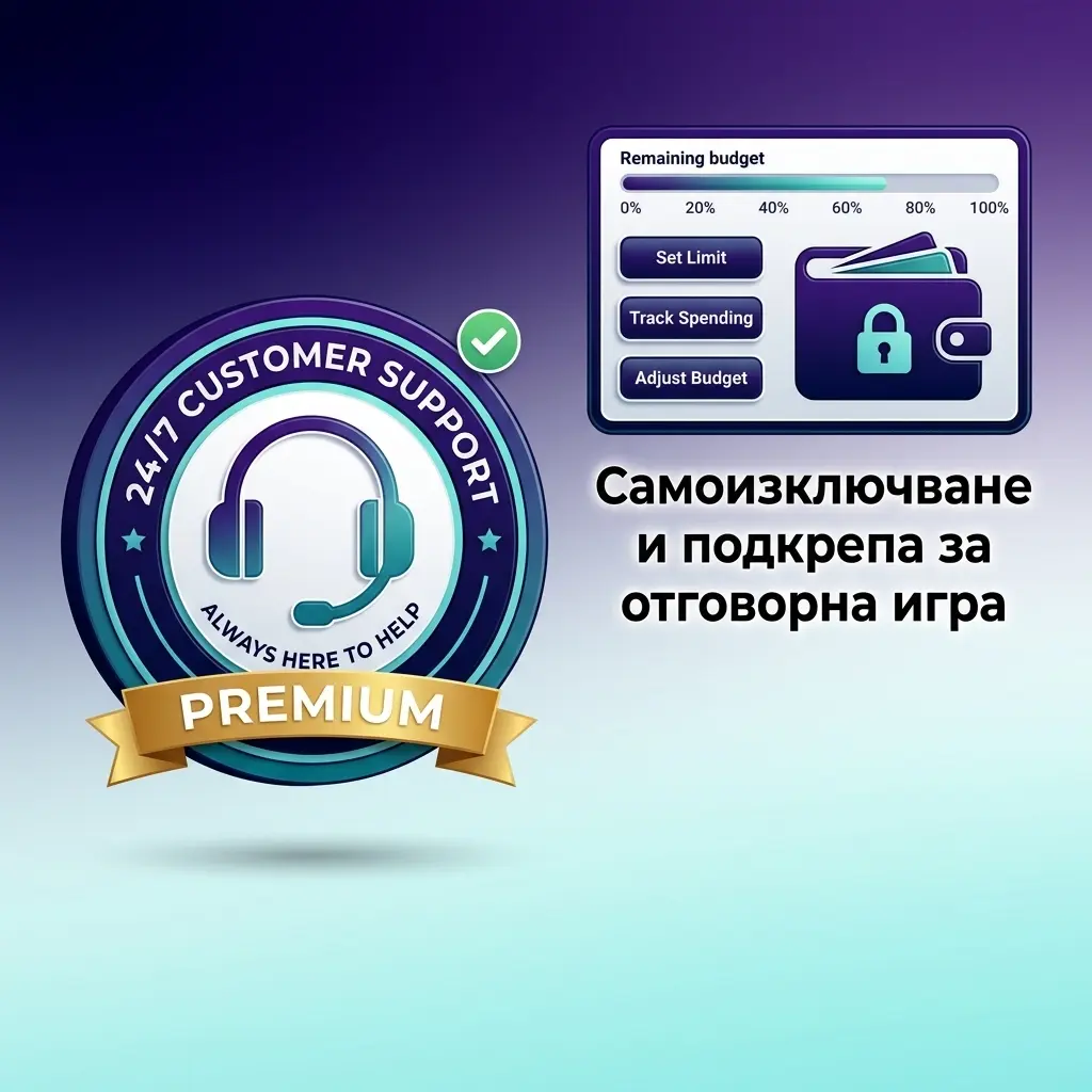 Самоизключване и подкрепа за отговорна игра чрез лимити, охлаждане и помощ
