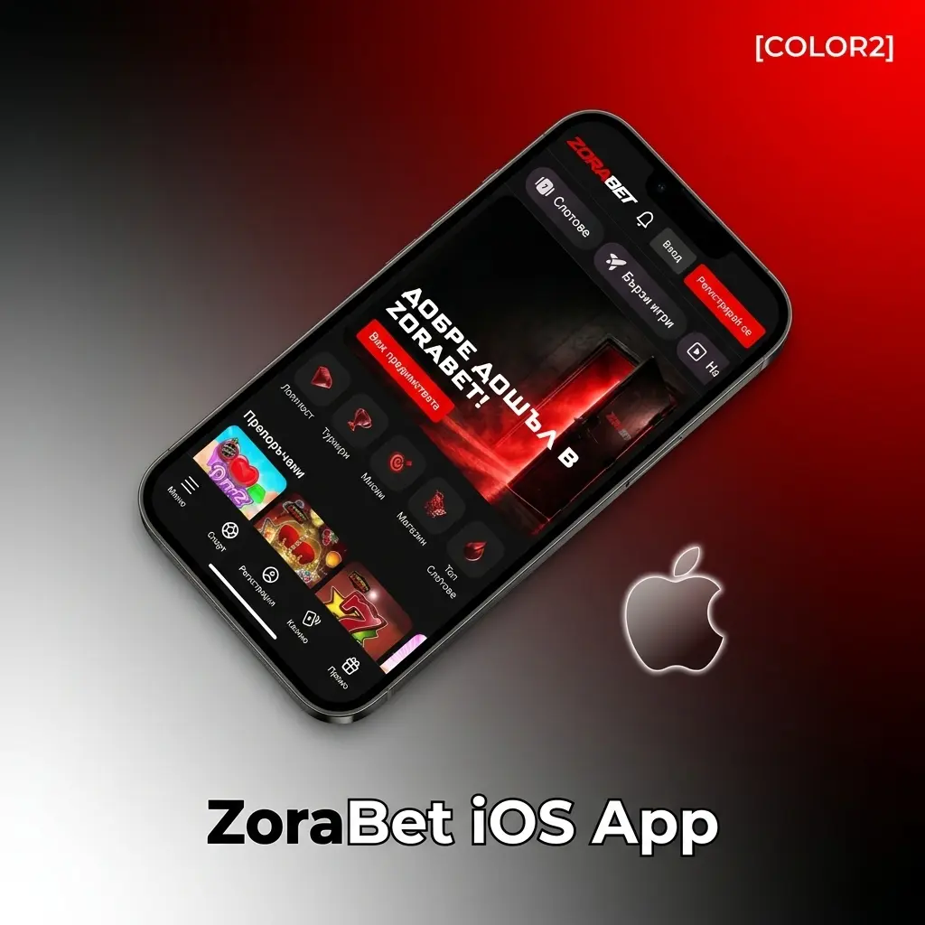 ZoraBet iOS приложение за iPhone и iPad с спорт, казино, бонуси и поддръжка
